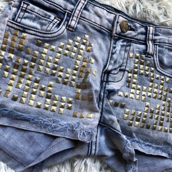Nordstrom STS Blue Studded Cuffed Punk Shorts - Picture 3 of 5